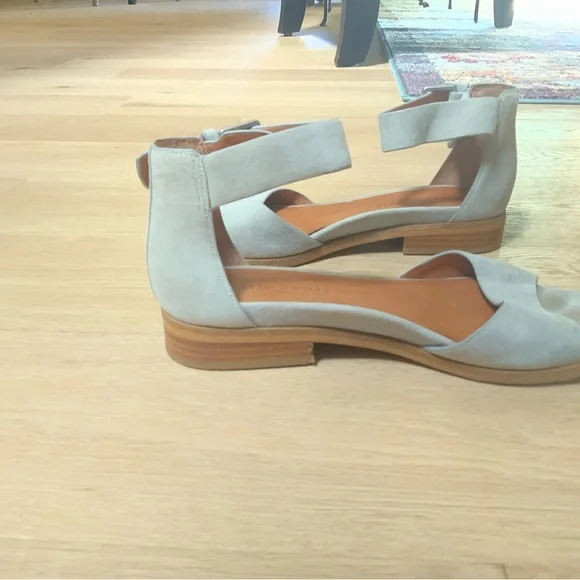Gentle Souls dove grey/almost blue-Sandals with Ankle Strap - Picture 4 of 6